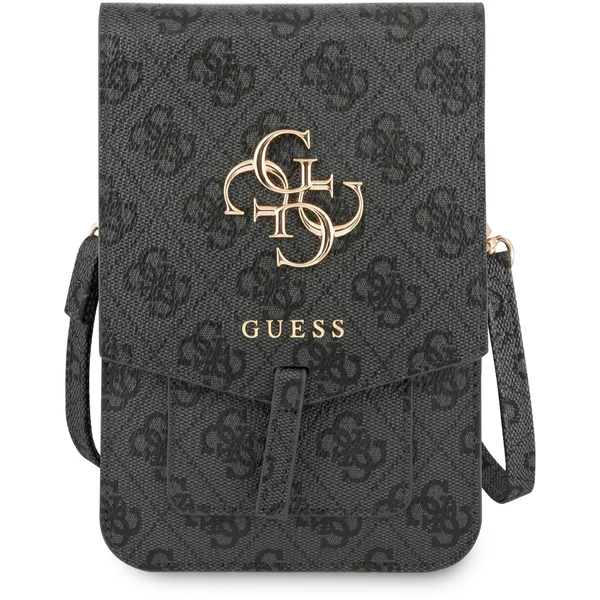 Guess PU 4G Metal Logo univerzálna taška pre telefón šedá - Puzdra - Obrázok ILAQ600301