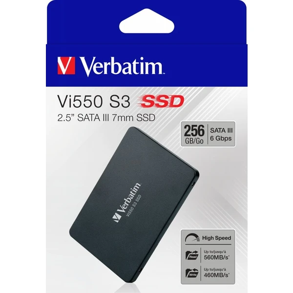 VERBATIM SSD Vi550 S3 256 GB SATA III, 2,5” - SSD - Obrázok ILI1000601