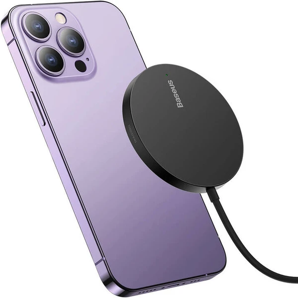 Baseus Bezdrôtová nabíjačka do siete Simple Mini3 15W USB-C čierna - Nabíjačky - Obrázok IMS5000N01
