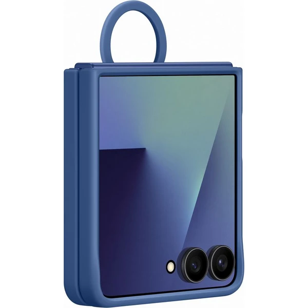 Samsung Ring Silicone Case ochranný kryt Galaxy Z Flip7 modrý - Puzdra - Obrázok IPGE000K01
