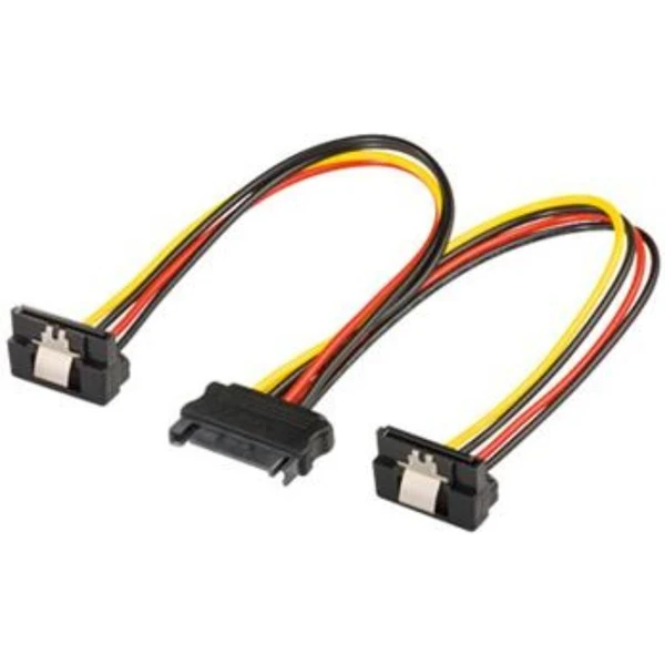 PremiumCord napájacia rozdvojka k HDD SATA - 2x SATA zalomený 90 ° - Káble a redukcie - Hlavný obrázok