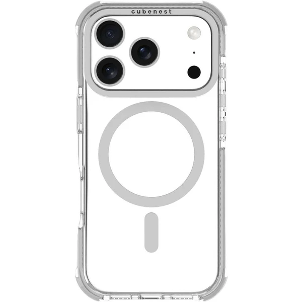 Cubenest MagPro Strong Guard MagSafe kryt iPhone 17 Pro biely - Puzdra - Obrázok IRBK000K01