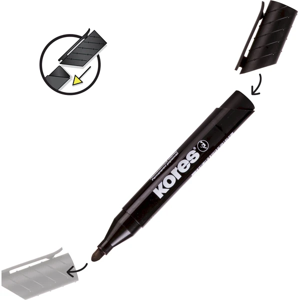 Kores K-MARKER permanentné popisovače s okrúhlym hrotom 4 farby - Popisovače - Obrázok IS7H000K01