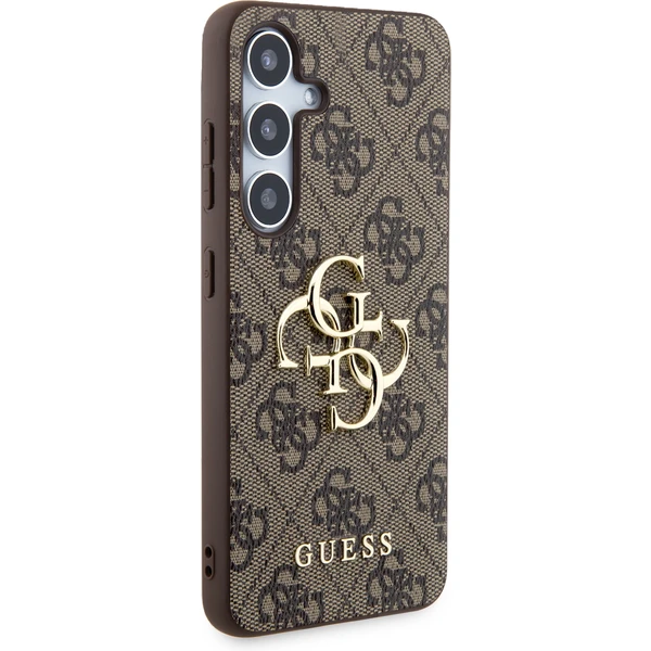 Guess PU 4G Metal Logo Zadný kryt Samsung Galaxy S24+ hnedý - Puzdra - Obrázok ISH1000O01