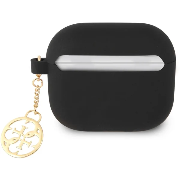 Guess 4G Charm Silikónové Puzdro pre Airpods 3 čierne - Puzdra - Obrázok IT38100501
