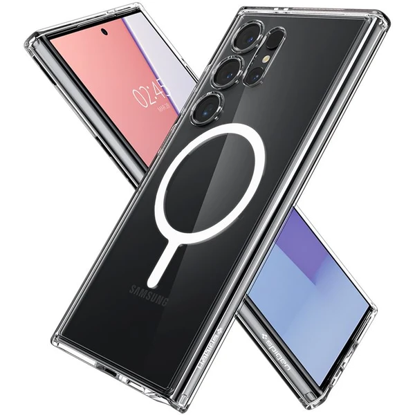 Spigen Ultra Hybrid OneTap Metal Ring MagFit kryt Samsung Galaxy S24 Ultra biely - Puzdra - Obrázok IT91000P01