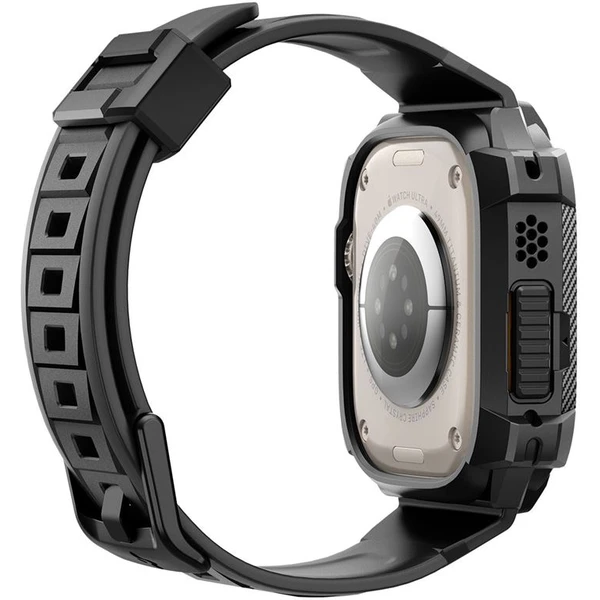 Spigen Rugged Armor Pro remienok s puzdrom Apple Watch Ultra 3/2/1 (49mm) čierny - Puzdra - Obrázok ITK0000N01