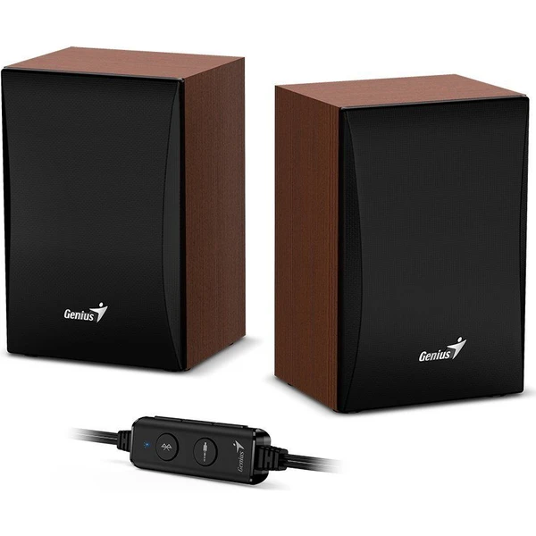 Genius SP-HF380BT bezdrôtové reproduktory 2.0 čierne/hnedé - Reproduktory - Obrázok ITMK300401