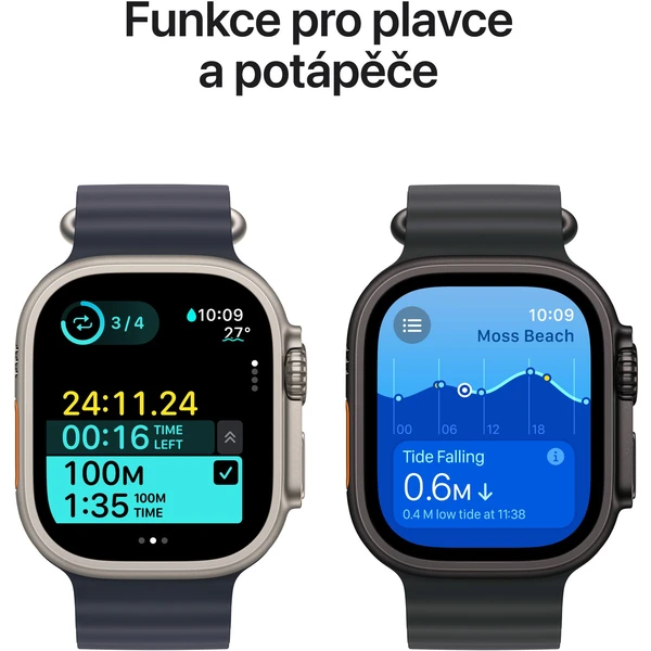 Apple Watch Ultra 2 (2024) 49mm Prírodný titán so žltohnedým alpským ťahom S - Inteligentné hodinky - Obrázok ITQ7000K01