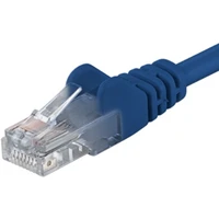 PremiumCord Patch kábel UTP RJ45-RJ45 level 5e 10m modrý - Káble