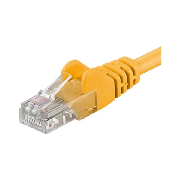 PremiumCord RJ45/RJ45 Cat5e UTP patch kábel 5m žltý - Káble a redukcie - Hlavný obrázok