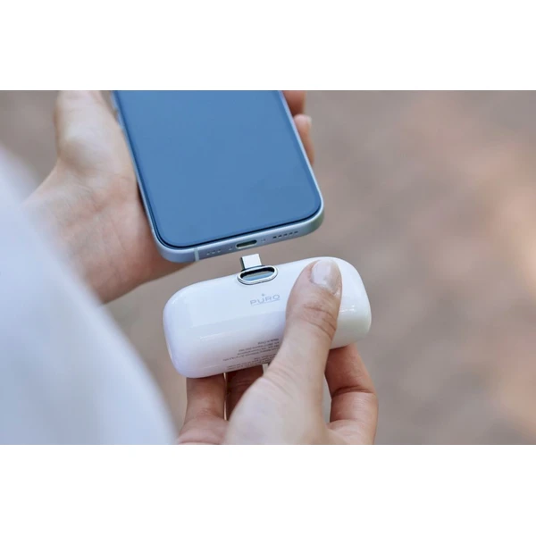PURO Power Plug Powerbanka 5000 mAh (10W) USB-C, biela - Powerbanky - Obrázok IXJ7000J01