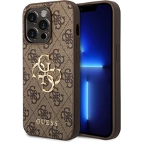 Guess PU 4G Metal Logo kryt iPhone 15 Pro Max hnedý - Puzdra