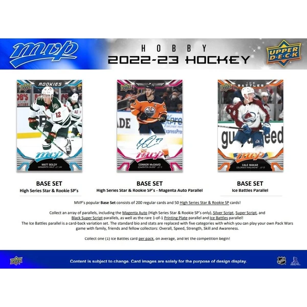 Hokejové karty Upper Deck - 22-23 MVP Hobby Balíček - Hokejové karty - Obrázok IYF3G00101