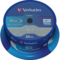 VERBATIM BD-R SL Datalife (25 ks) Blu-Ray/Spindle/6x/25GB - Optické disky