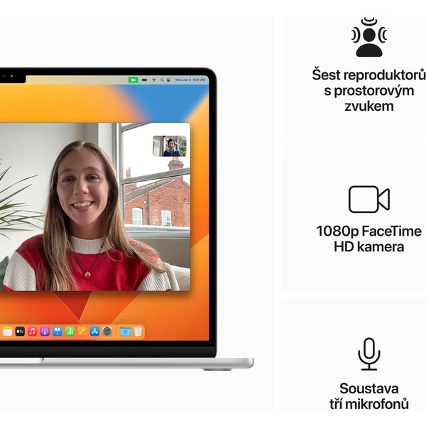 Apple MacBook Air 15,3" (2023) / M2 / 8GB / 512GB / strieborný - Notebooky - Obrázok J07P100501