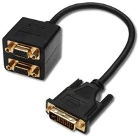 PremiumCord DVI-I/2x VGA redukcia čierna - Káble a redukcie