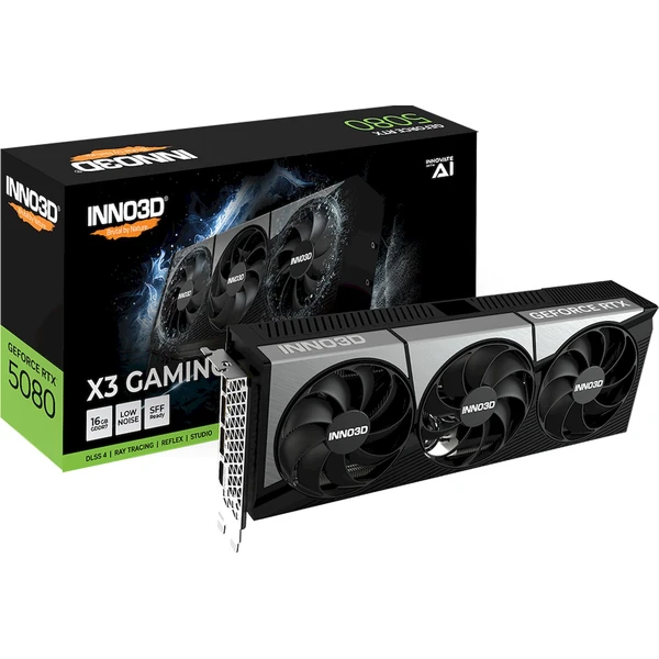 INNO3D NVIDIA GEFORCE RTX 5080 X3 GAMING OC 16GB GDDR7 - Grafické karty - Obrázok J0DG000L01