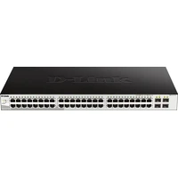D-Link 48 portový + 4 portový 1 Gbps SFP portový Metro Ethernet prepínač - Switche