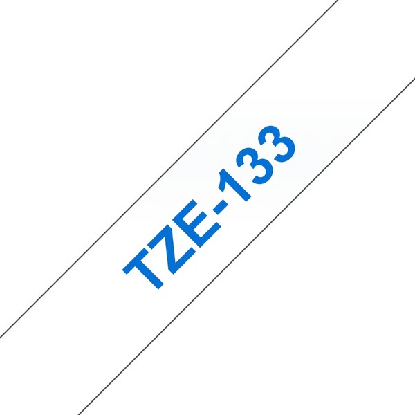 E-shop Brother TZe-133 páska modrá na priehľadnom 12 mm