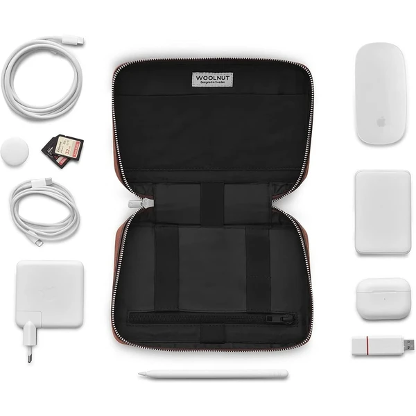 Woolnut kožený Tech Organizér hnedý - Organizéry - Obrázok J0Q4000701