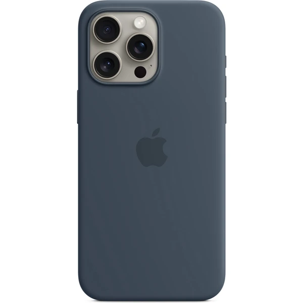 Apple silikónový kryt s MagSafe na iPhone 15 Pro Max búrkovo modrý - Puzdra - Obrázok J0R8000601