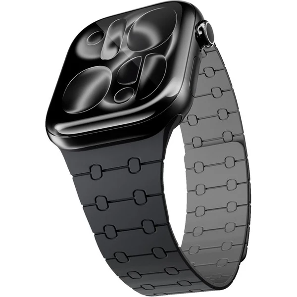 Epico Magnetic+ silikónový remienok pre Apple Watch 49/46/45/44/42mm čierny - Remienky - Hlavný obrázok