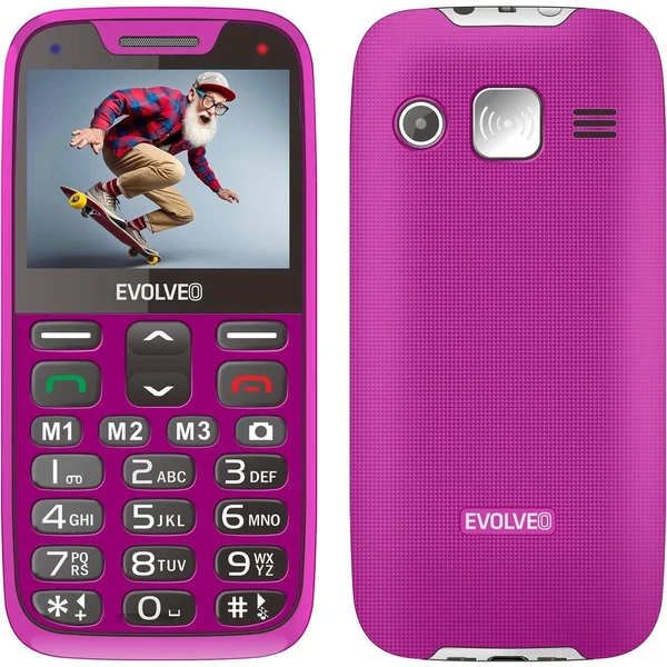 EVOLVEO EasyPhone XR mobilný telefón pre seniorov s nabíjacím stojanom ružový - Mobilné telefóny - Hlavný obrázok