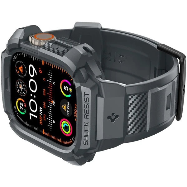 Spigen Rugged Armor Pro remienok s puzdrom Apple Watch Ultra 3/2/1 (49mm) sivý - Remienky - Obrázok J1A1000P01