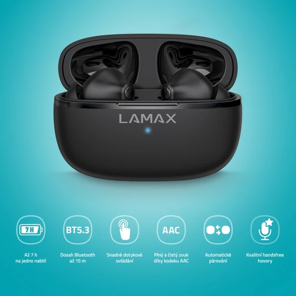 LAMAX Clips1 Play bezdrôtové slúchadlá čierna - Slúchadlá - Obrázok J1E0000N01