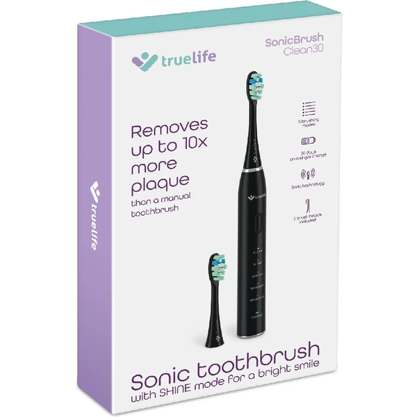 TrueLife SonicBrush Clean30 sonická zubná kefka čierna - Zubné kefky - Obrázok J1H0000P01