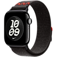 Apple Watch 42/41/40/38mm Midnight Black prevliekací športový remienok Nike - Remienky