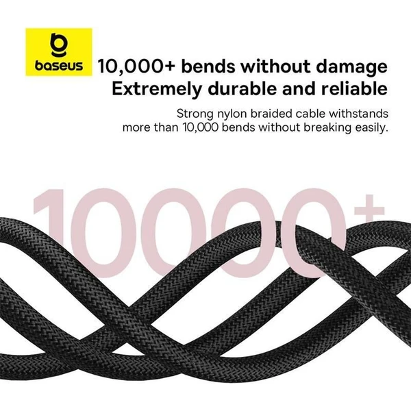 Baseus Dura USB-C/USB-C napájací kábel 100W 1m červeno/čierny - Káble a redukcie - Obrázok J22R000K01