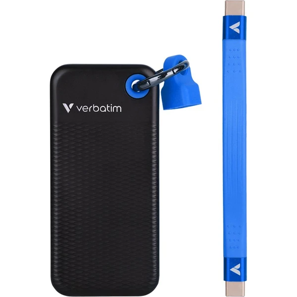 Verbatim Pocket SSD 2TB USB-C čierna/modrá - SSD - Obrázok J26S000K01