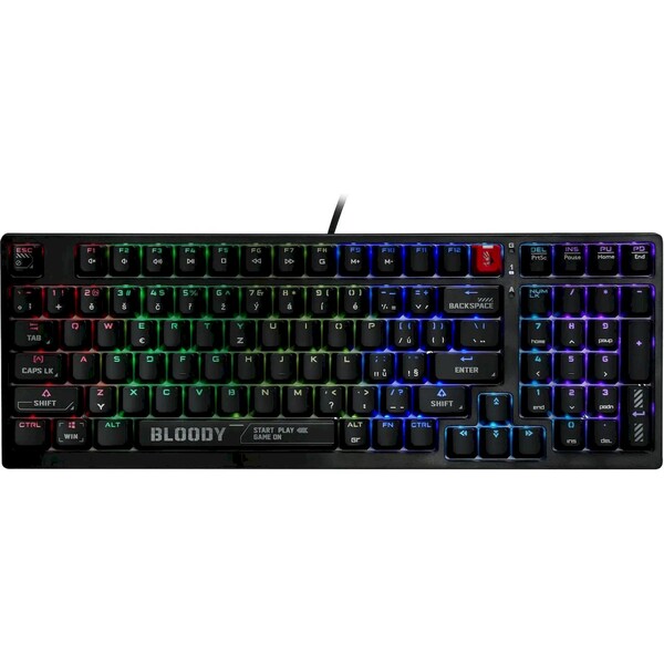 A4tech Bloody S98 RGB herná mechanická klávesnica (CZ/SK) čierna