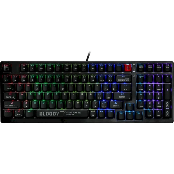 A4tech Bloody S98 RGB herná mechanická klávesnica (CZ/SK) čierna - Klávesnice - Hlavný obrázok