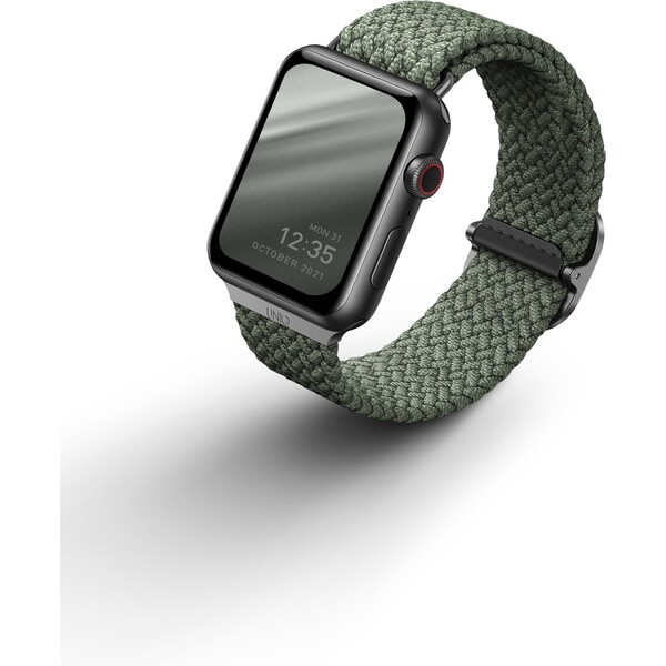 UNIQ Aspen Braided remienok Apple Watch 46/45/44/42mm zelený