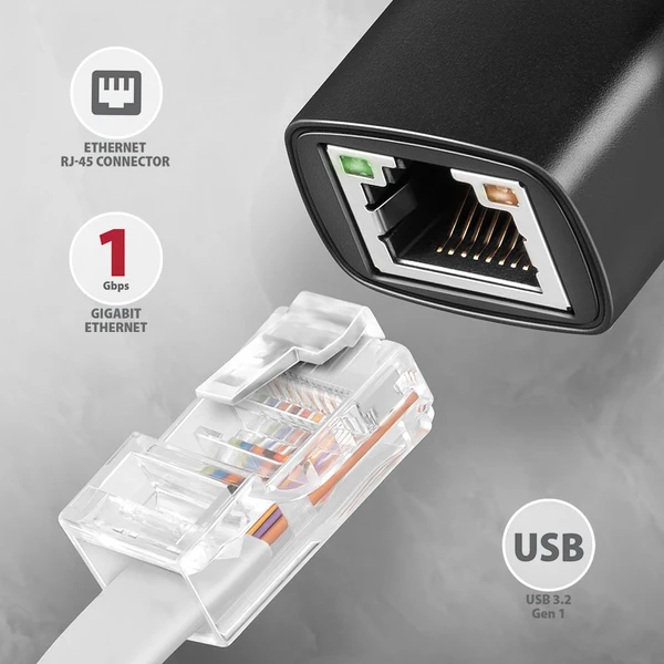 AXAGON ADE-AR USB-A Gigabit Ethernet sieťová karta - Sieťové karty - Obrázok J2P2000J01