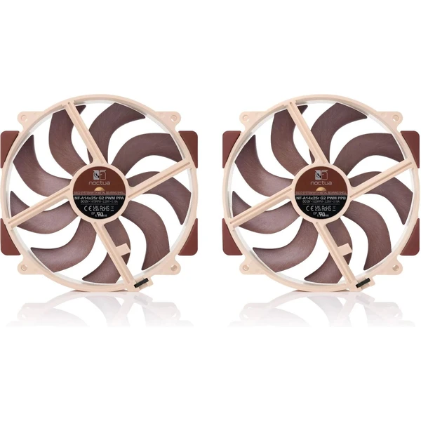 Noctua NF-A14x25r G2 PWM Sx2-PP ventilátor 2x140mm - Ventilátory pre PC - Obrázok J2TD000L01