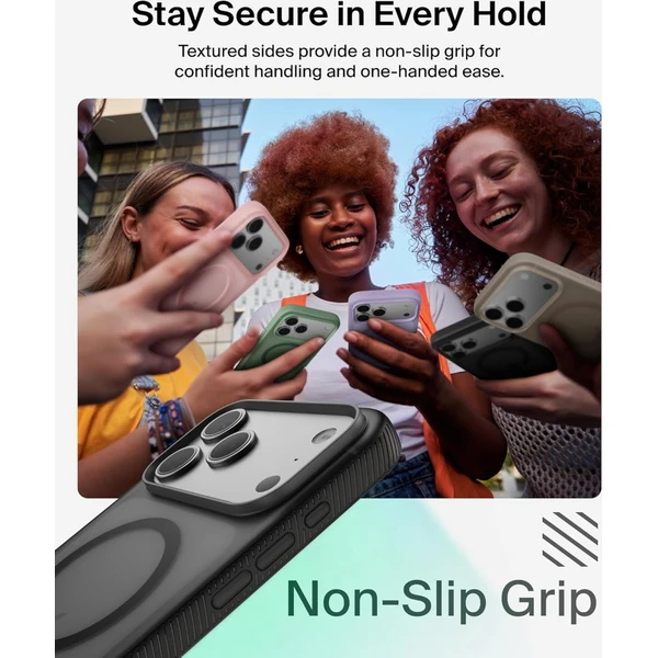 Belkin SheerForce Grip MagSafe kryt iPhone 17 Pro piesočný - Puzdra - Obrázok J3CN000K01