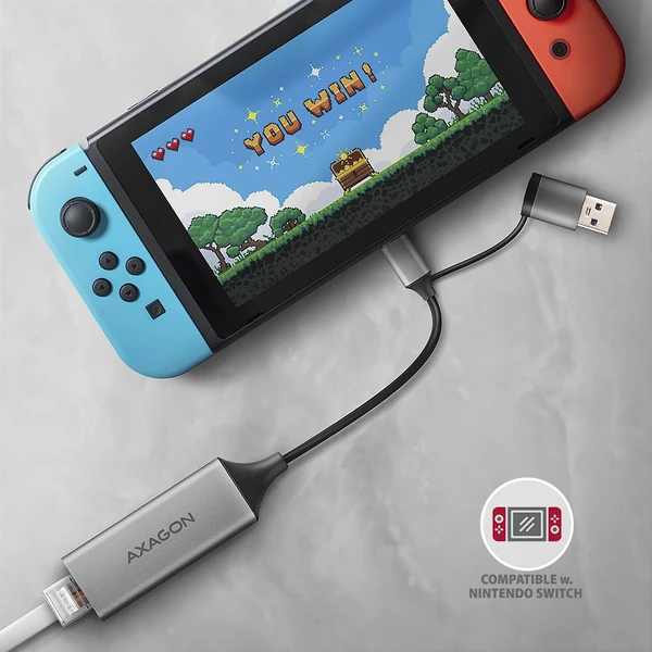 AXAGON ADE-TXCA USB Gigabit Ethernet sieťová karta - Sieťové karty - Obrázok J3P2000J01