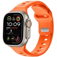 CubeNest Premium Silicon Band remienok Apple Watch 42-49 mm oranžový - Remienky