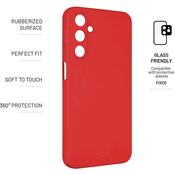 FIXED Story silikónový kryt Samsung Galaxy A25 5G červený - Puzdra - Obrázok J406000N01