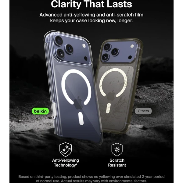 Belkin SheerForce MagSafe kryt iPhone 17 Pro Max číry - Puzdra - Obrázok J4CN000K01