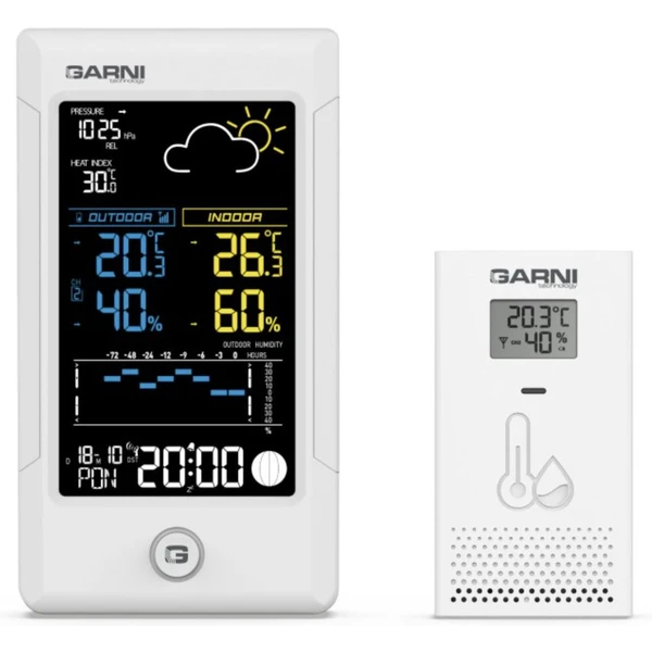 GARNI 615W Precise Meteorologická stanica biela - Meteorologické stanice - Hlavný obrázok