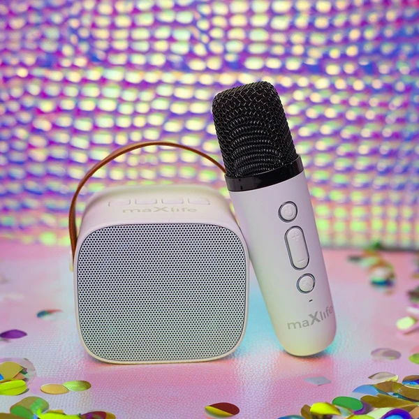 Maxlife MXKS-100 Bluetooth karaoke set biely - Reproduktory - Obrázok J4ER000K01