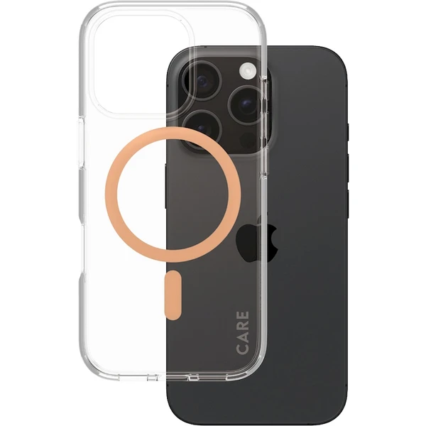 PanzerGlass® CARE kryt Apple iPhone 16 Pro MagSafe Urban Combat číry/broskyňový - Puzdra - Obrázok J508000P01