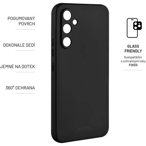 FIXED Story silikónový kryt Samsung Galaxy A54 5G čierny - Puzdra - Obrázok J514000601