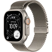 Apple Watch 49/46/45/44mm milánsky ťah z prírodného titánu stredný - Remienky