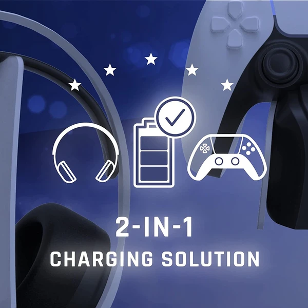 snakebyte PS5 Dual Charge 5 & Headset Stand™ (white) - Nabíjačky - Obrázok J53K100501
